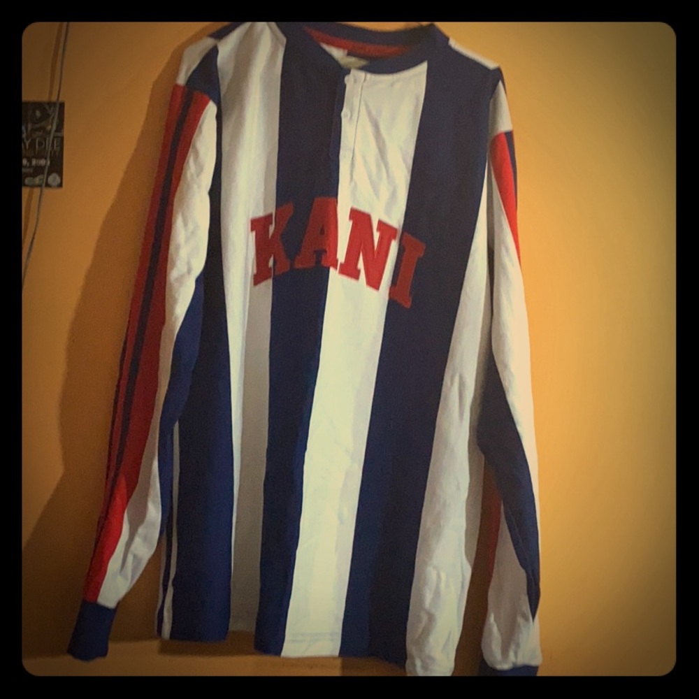 Karl Kani Henley Long Sleeve Shirt 90s Fashion